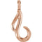 Petite Freeform Pendant, 14k Rose Gold