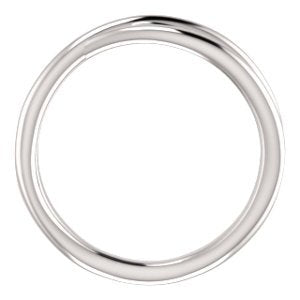Platinum Free-Form Abstract Criss Cross Ring, Size 7