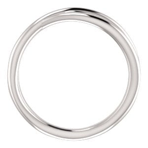 Platinum Free-Form Abstract Criss Cross Ring