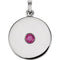 Platinum Round Ruby Disc Pendant