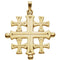 Jerusalem Cross 14k Yellow Gold Pendant