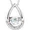 Mystara Diamond Teardrop Pendant 14k White Gold Necklace, 18" (1/8 Cttw)