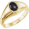 Men's Oval Onyx Cabochon Belcher Ring, 14k Yellow Gold, Size 12