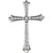 Diamond Fleur-de-Lis Cross Rhodium-Plated 14k White Gold Pendant (.25 Ctw, H+ Color, I1 Clarity)