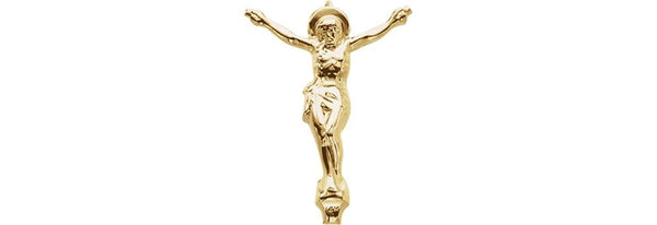 Large Crucifix 14k Yellow Gold Pendant