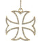 Diamond Maltese Cross 14k Yellow Gold Pendant