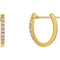 Diamond Hoop Earrings, 14k Yellow Gold (1/5 Ctw, Color H-I, Clarity I1)