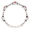 Ruby and Diamond Vintage-Style Ring, Rhodium-Plated 14k White Gold, Size 7.5