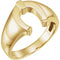 Men's Horseshoe Ring, 14k Yellow Gold, Size 10