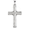 Weathered Cross Pendant, 14k White Gold