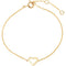 Heart Design Bracelet, 14k Yellow Gold, 7"