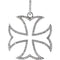 Diamond Maltese Cross 14k White Gold Pendant