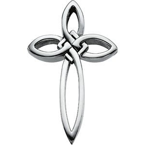 Everlasting Cross Sterling Silver Pendant (36.75X23.75 MM)