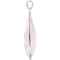 Rose Quartz Pear and Sterling Silver Necklace, 18"