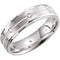 Men's Diamond Milgrain 6mm Comfort-Fit Band, 14k White Gold (.16 Ctw) Size 15