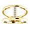 Diamond Negative Space Ring, 14k Yellow Gold, Size 7 (.04 Ctw, G-H Color, I1 Clarity)