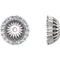 Diamond Cluster Earring Jackets, Rhodium-Plated 14k White Gold (6.1 MM) (0.2 Ctw, G-H Color, I2 Clarity)