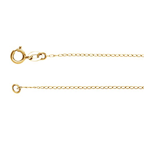 Curvy Cross 14k Yellow Gold Necklace, 24"