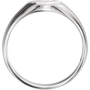 Men's Diamond Journey Ring, Rhodium-Plated 14k White Gold (.08 Ctw, G-H Color, I1 Clarity)