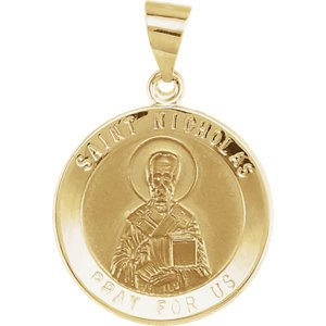14k Yellow Gold St. Nicholas Medal(18.5 MM)