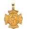 14k Yellow Gold Hollow St. Florian Medal (25.25x25.25 MM)