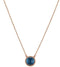 14k Rose Gold 6.35 Ct London Blue Topaz Necklace, 18"