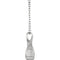 Infinity Loop Ash Holder Necklace, Rhodium Plated Sterling Silver, 18"