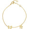 Beautiful Butterfly Design Bracelet, 14k Yellow Gold, 7"