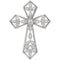 Diamond Passion Cross Rhodium-Plated 14k White Gold Pendant (.1 Ctw, H+ Color, I1 Clarity)