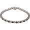 Blue Sapphire and Diamond Bracelet, 14k White Gold, 7.25" (2.38 Cttw, GH Color, I1 Clarity)