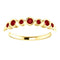 Created Chatham Ruby 7-Stone 3.25mm Ring, 14k Yellow Gold, Size 7