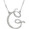 Sterling Silver Alphabet Initial Letter G Diamond Necklace, 17" (1/10Ct, GH Color, I1)