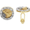 2-Tone Tick Tlock Cuff Links, 14k Yellow and White Gold, 19.5MM