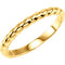 Rope Trimmed Stackable 2.5mm 14k Yellow Gold Ring