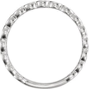 Infinity-Inspired Ring, 14k White Gold, Size 7.25