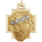 Diamond Crown Face of Jesus 14k Yellow Gold Pendant