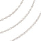 14k White Gold Solid Diamond Cut Cable Chain Link, 1mm