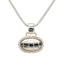 58-Stone Diamond Oval Pendant Necklace, 14k Yellow Gold, Sterling Silver, 18"