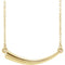 Mirror-Polished Horn Necklace, 14k Yellow Gold, 18"