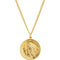 Rhodium Plated Sterling Silver 24K Gold Plated St. Christopher Medal, 24" Necklace (28.19x25.13MM)