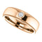 Men's 14k Rose Gold Diamond 6mm Milgrain Band (.06 Ctw, Color G-H, SI2-SI3 Clarity) Size 10