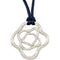 Diamond Pendant in Sterling Silver with Navy Cord, 18" (1/5 Cttw)