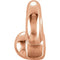 Granulated Bead Bar Style Pendant, 14k Rose Gold