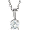 Children's Imitation Diamond 'April' Birthstone 14k White Gold Pendant Necklace, 14"