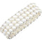 White Freshwater Cultured Pearl 3-Strand Stretch Bracelet, 6"-8" (5.5-6.0MM)