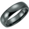 Black Titanium 6mm Slight Dome Polished Comfort-Fit Band