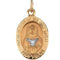 14k Yellow and White Gold Two Tone Mary of Holy Spirit Medal (15x11 MM)