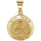 14k Yellow Gold Round Hollow St. Theresa Medal (14.75MM)