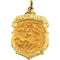 14kt Yellow Gold St. Michael, the Archangel Medal Shield Pendant (27mm By 21mm)