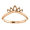 Petite Marquise-Shaped Crown Ring, 14k Rose Gold